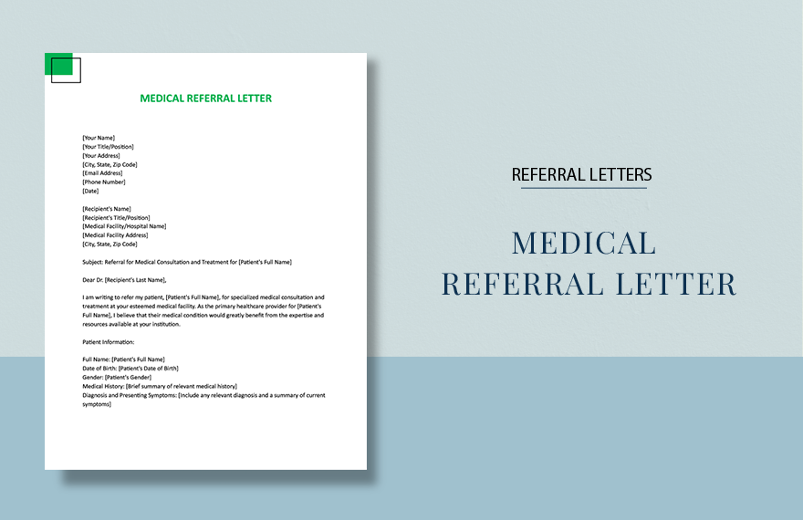 Free Medical Referral Letter in Word, Google Docs, Apple Pages