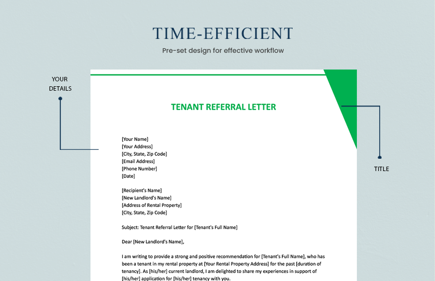 Tenant Referral Letter