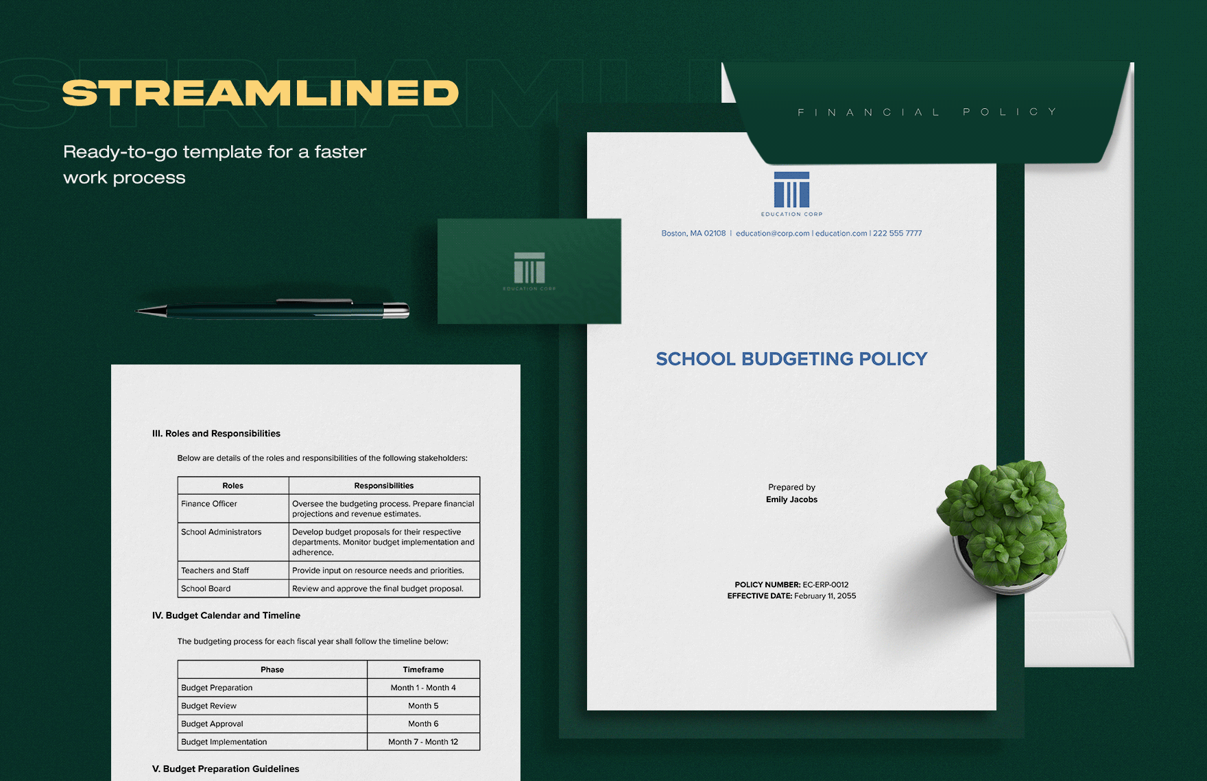 10 Education Financial Policy Template Bundle