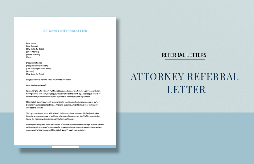 Attorney Referral Letter in Word, Google Docs, Apple Pages
