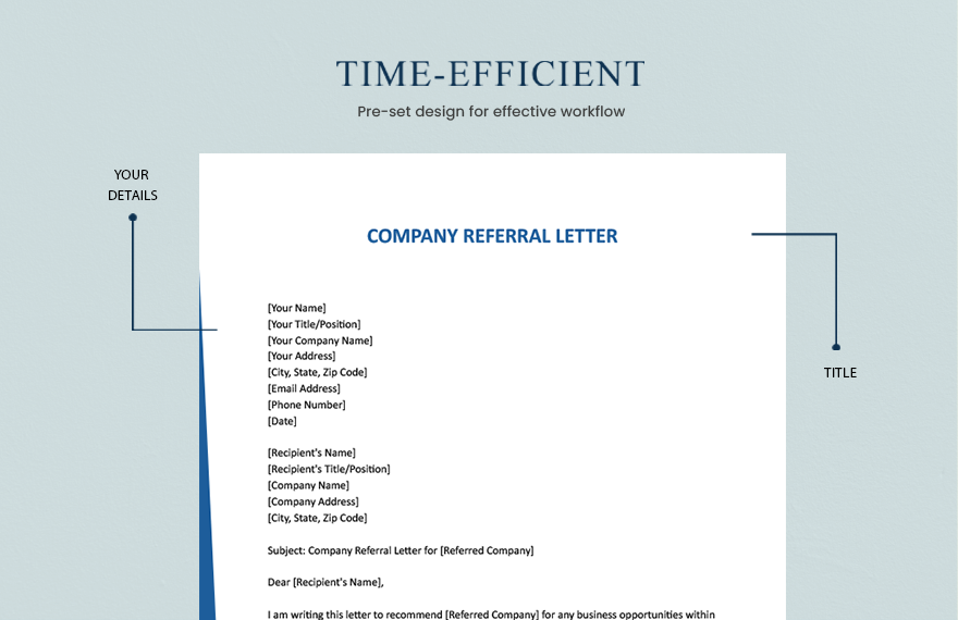 Company Referral Letter