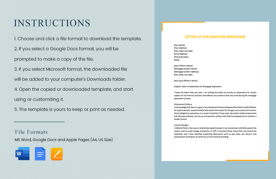 Letter of Explanation Mortgage 