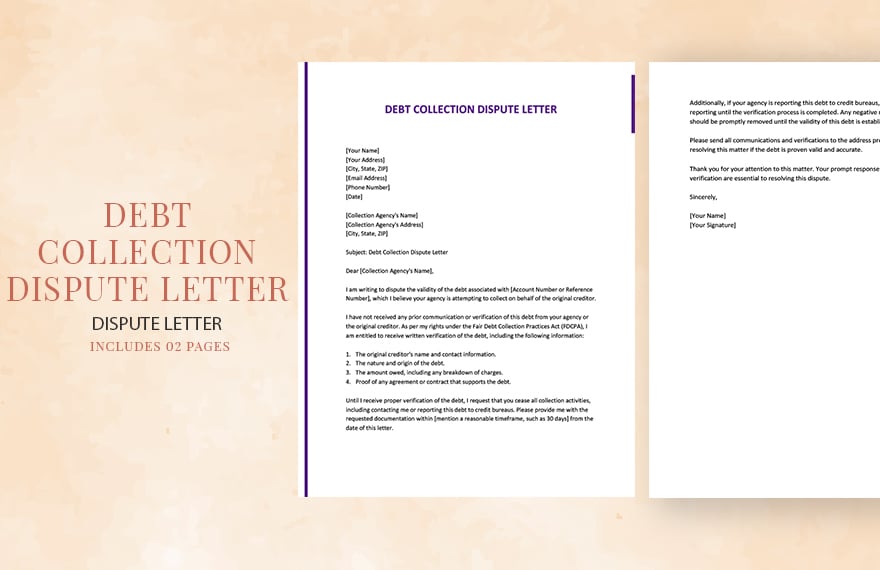 Debt Collection Dispute Letter