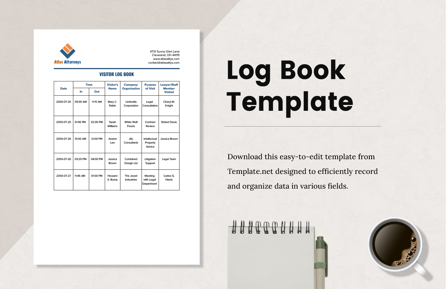 Free Log Book Template in Word, Google Docs, PDF