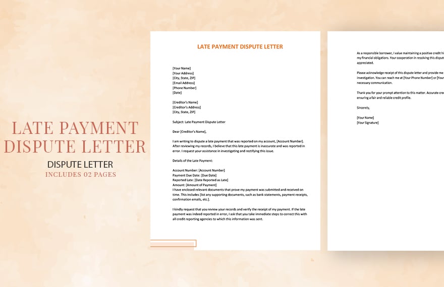 Late Payment Dispute Letter