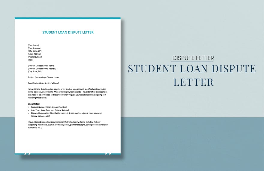 Student Loan Dispute Letter