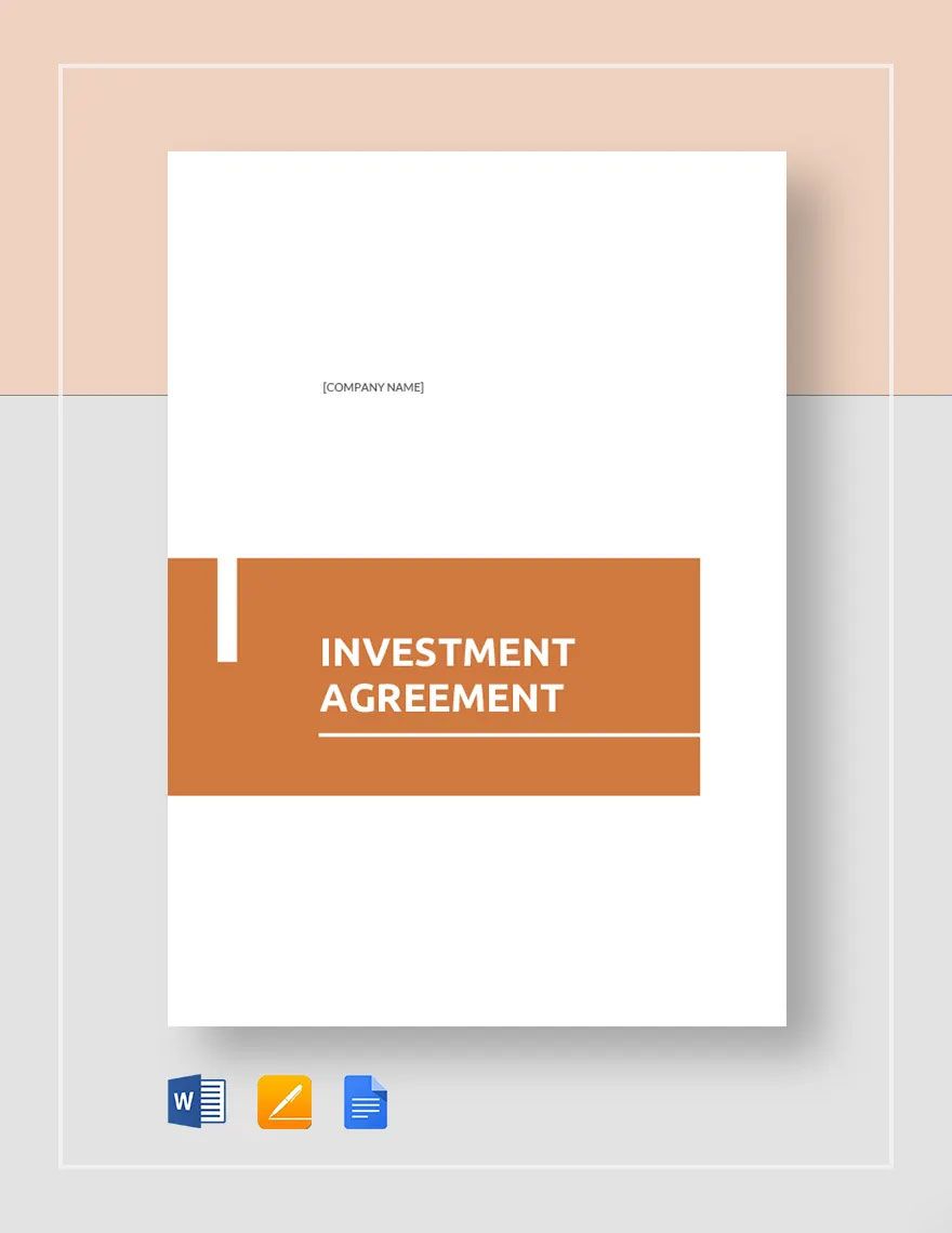 Investment Contract Agreement Template