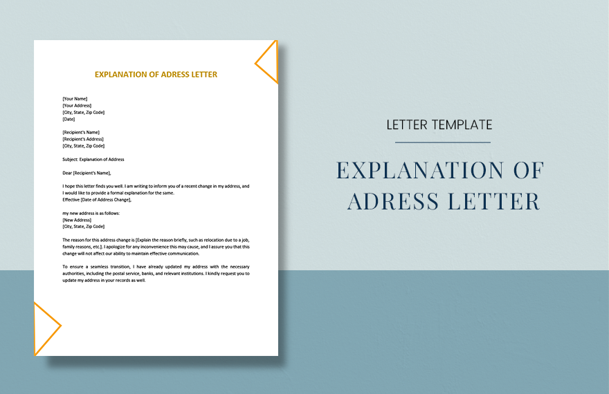Explanation Of Address Letter in Word, Google Docs, PDF, Apple Pages