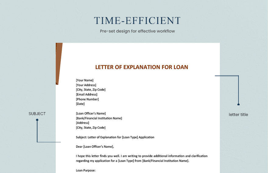 Letter of Explanation For Loan