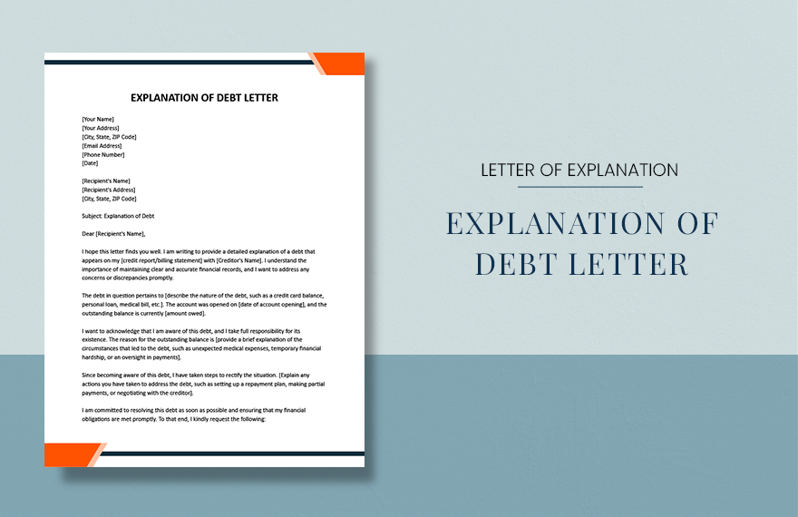 Free Explanation Of Debt Letter - Download in Word, Google Docs, Apple