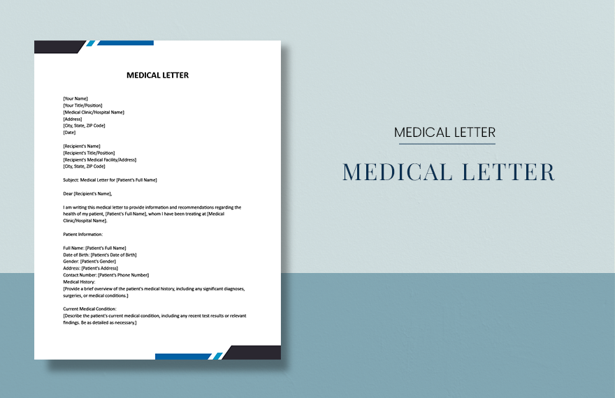 Free Medical Letter - Download in Word, Google Docs, Apple Pages ...