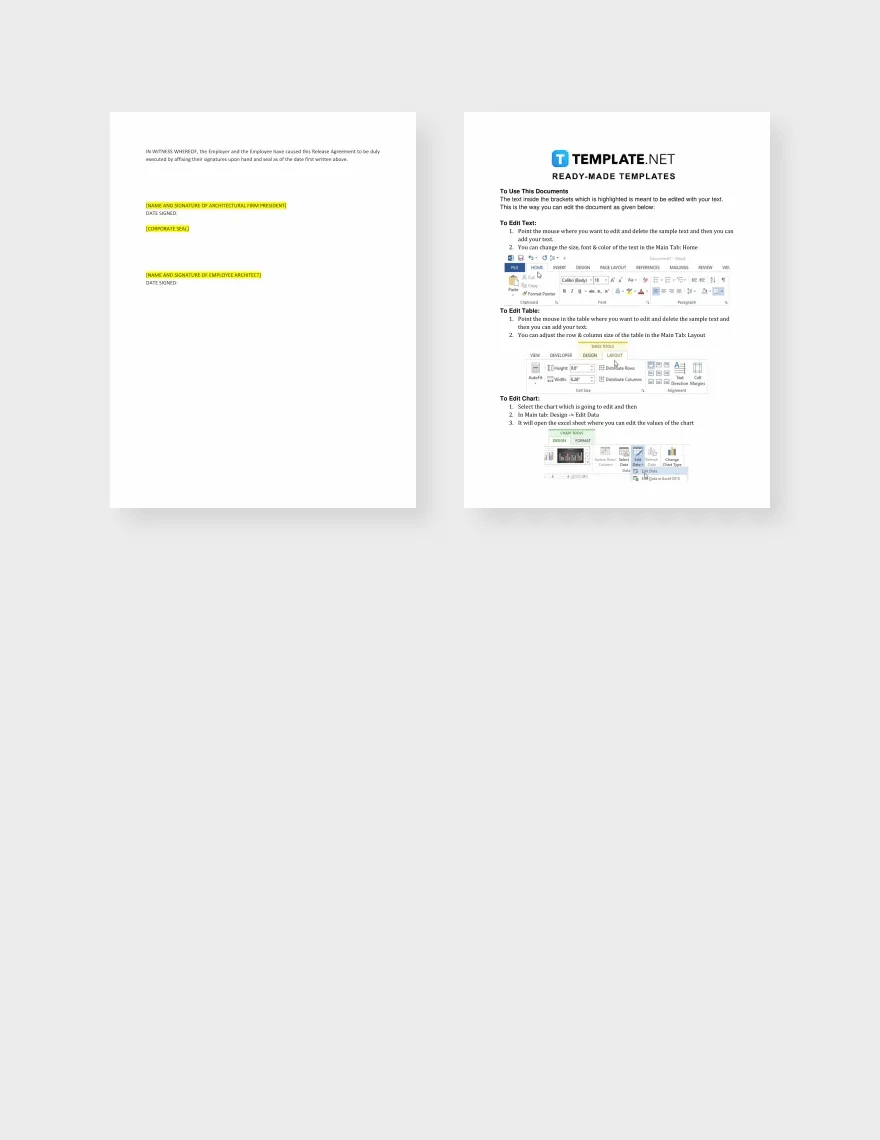 Release Agreement Template