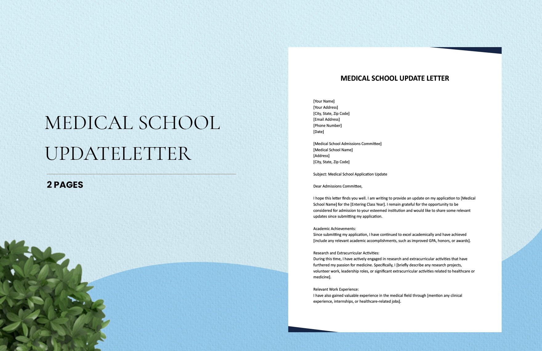 Medical School Update Letter