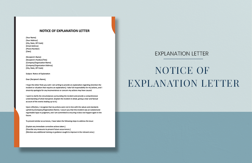 Free Letter of Explanation - Download in Word, Google Docs, PDF, Apple ...