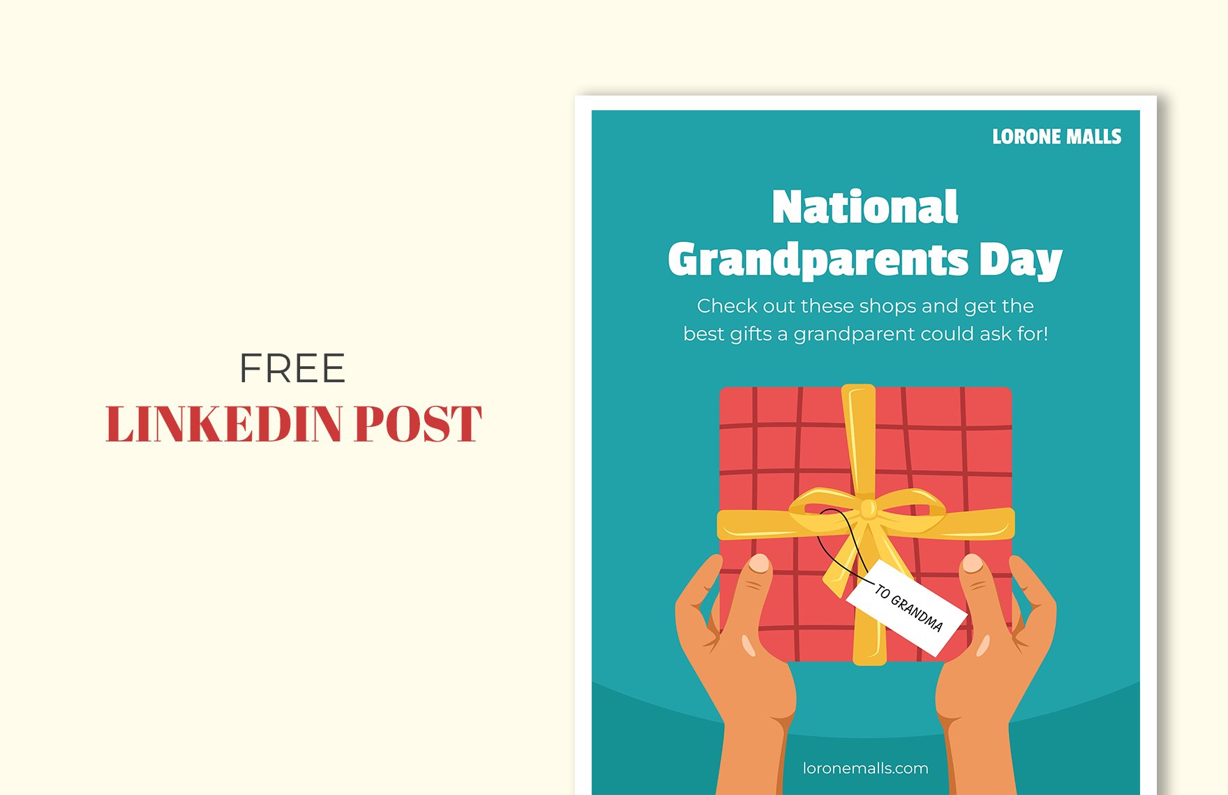 National Grandparents Day Linkedin Vertical Post