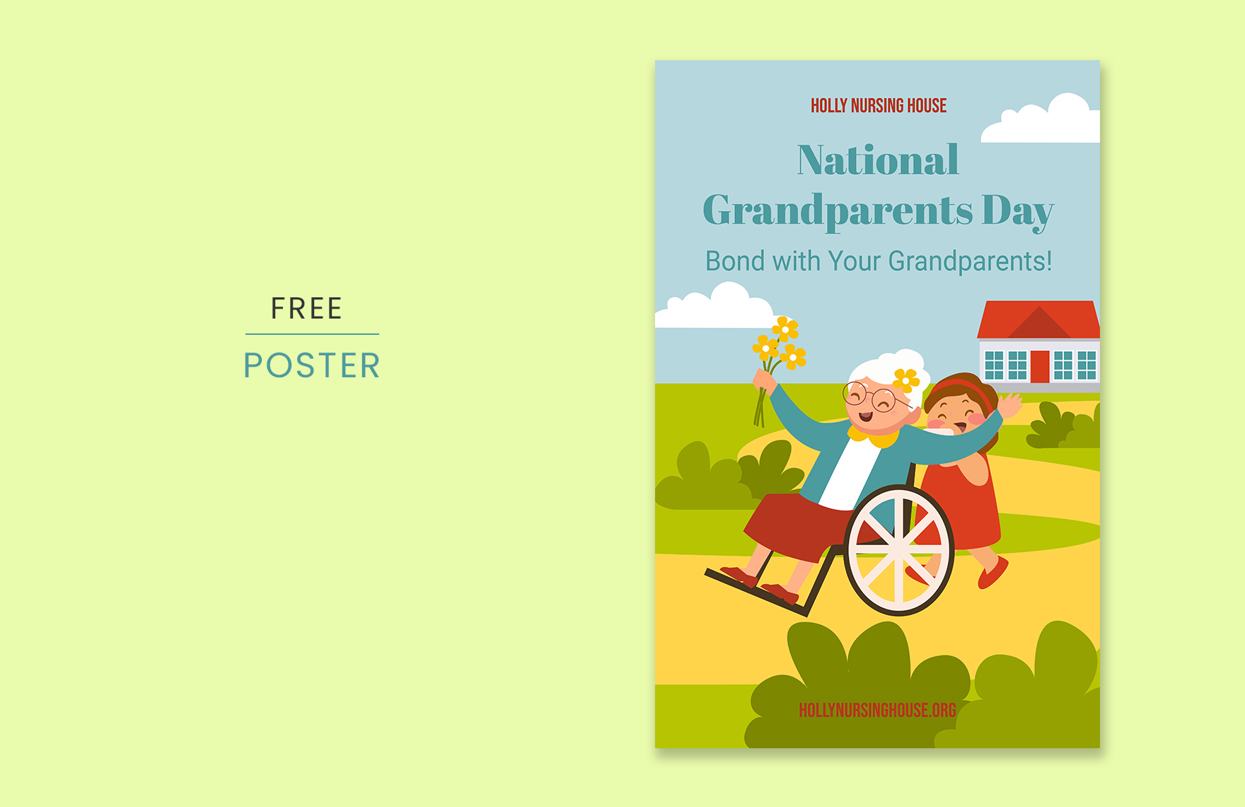National Grandparents Day Poster in Illustrator, JPEG, PDF, SVG