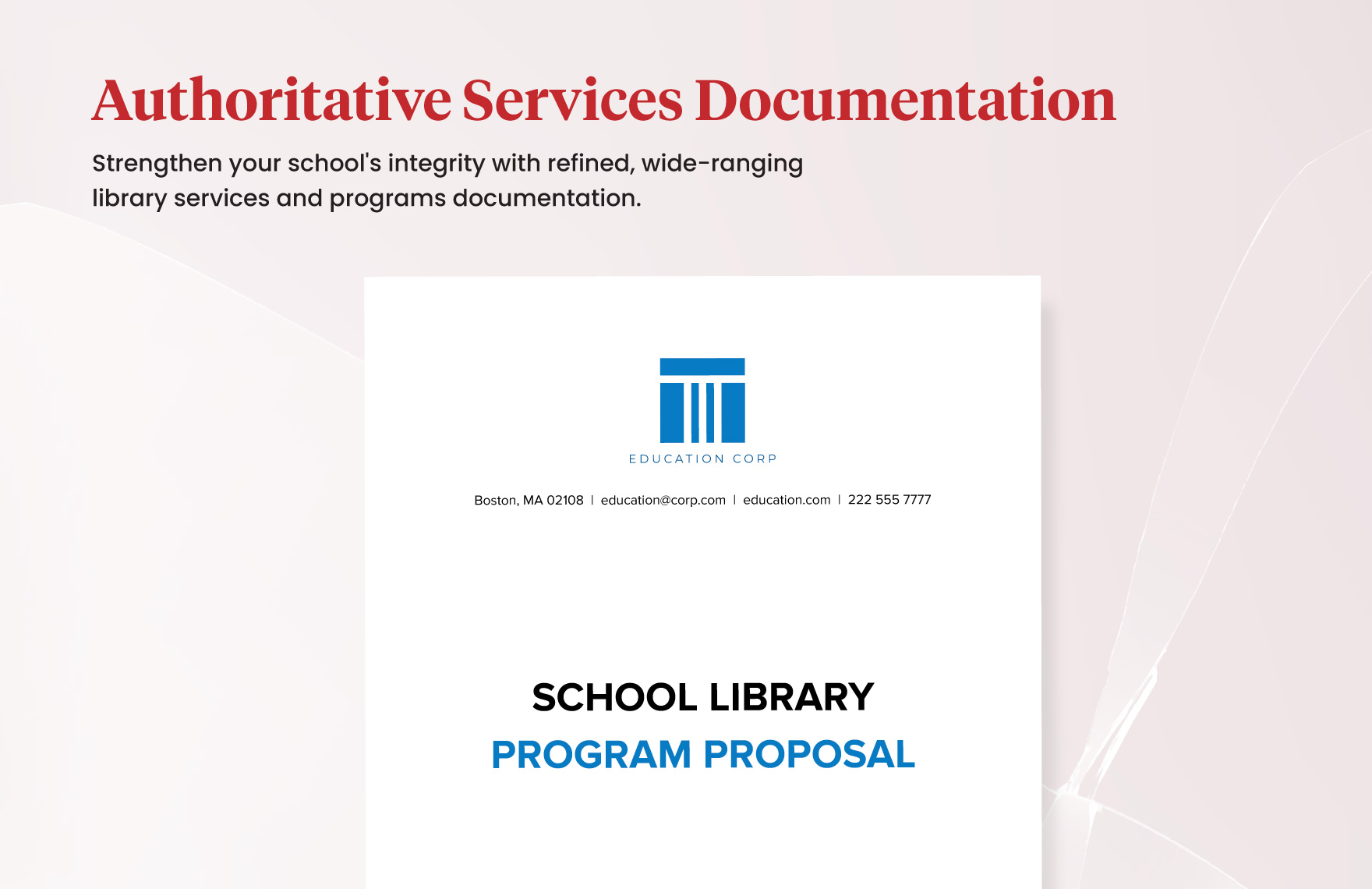 School Library Program Proposal Template