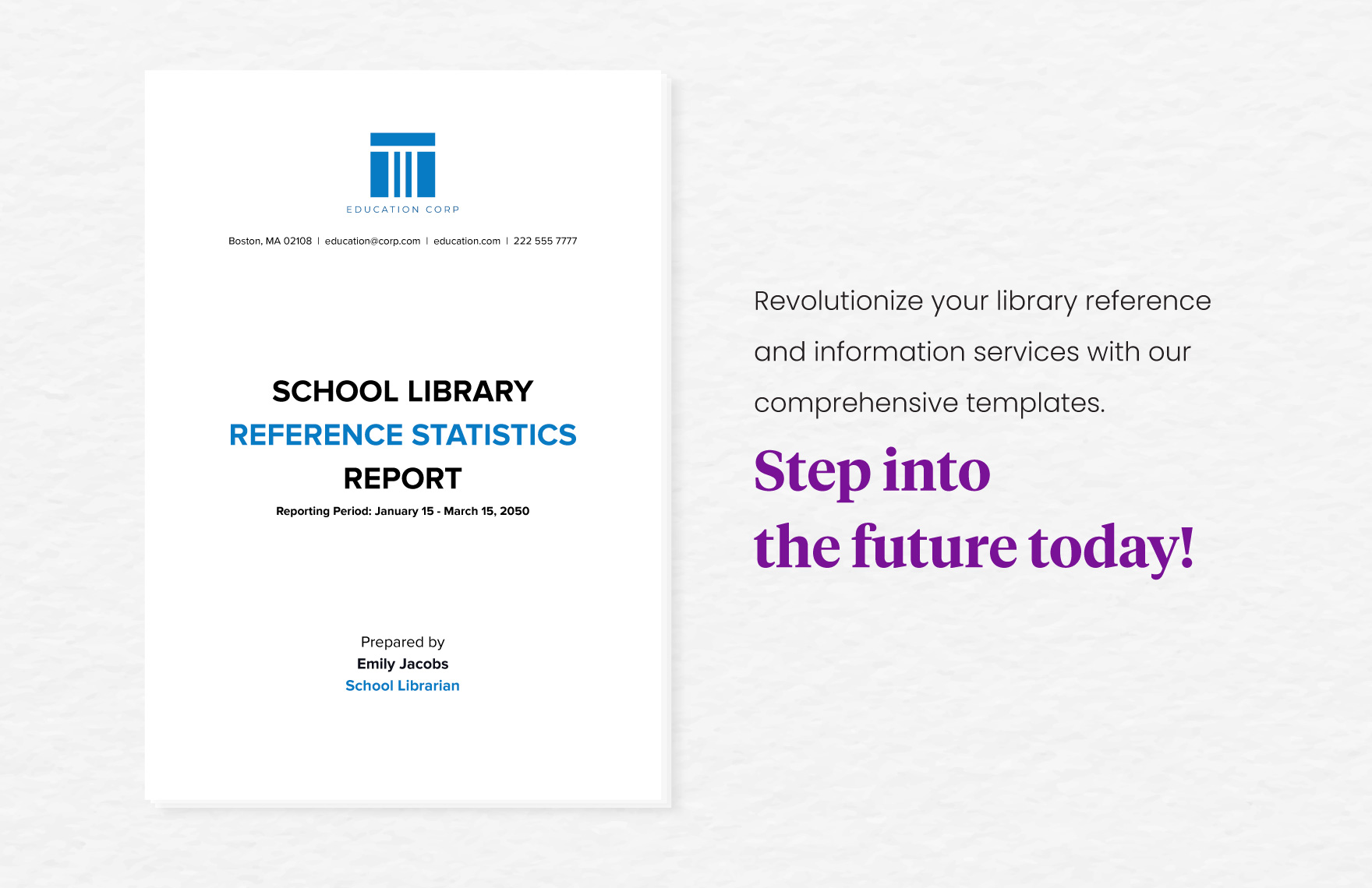 School Library Reference Statistics Report Template