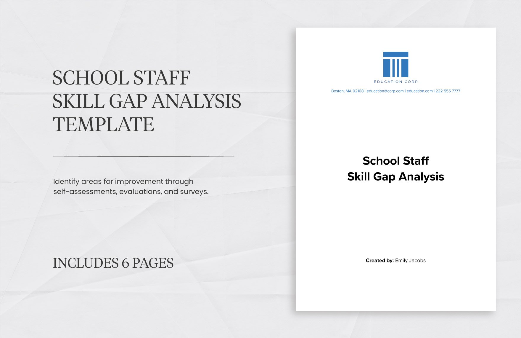 School Staff Skill Gap Analysis Template