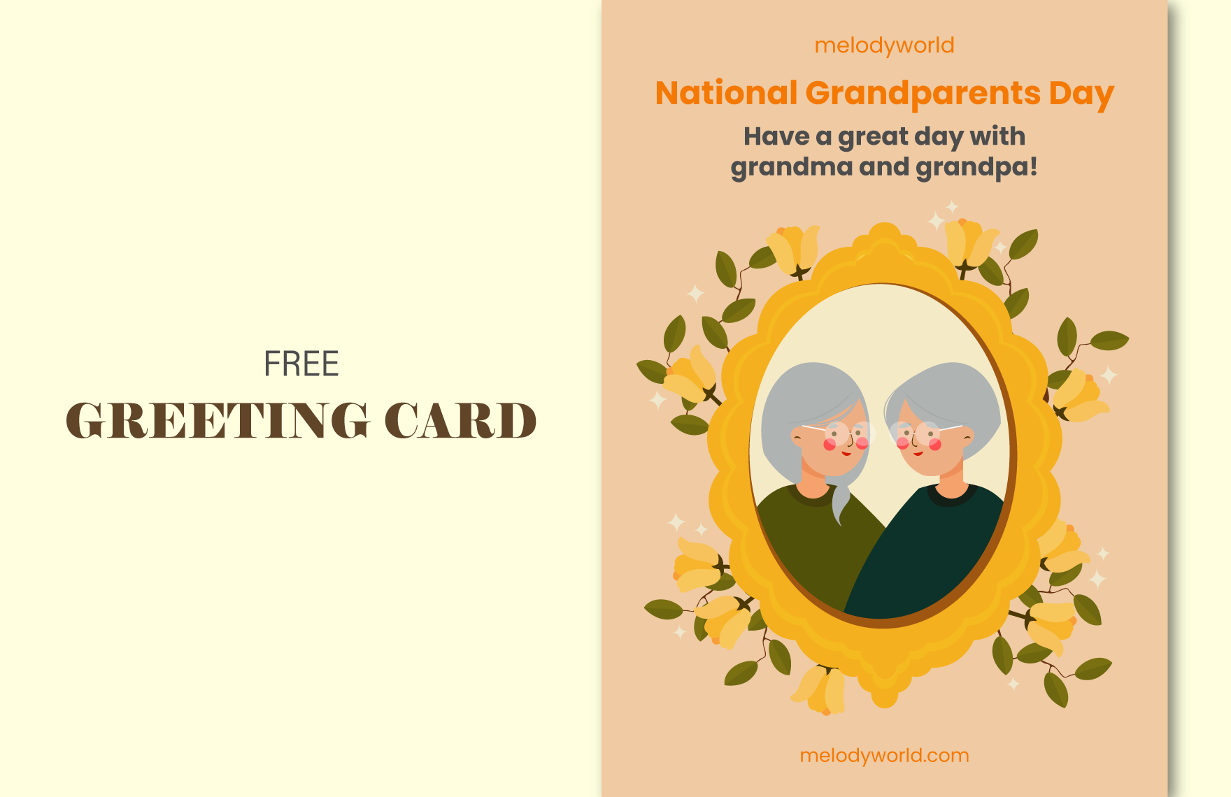 Free National Grandparents Day  Greeting Card in PDF, Illustrator, SVG, JPG