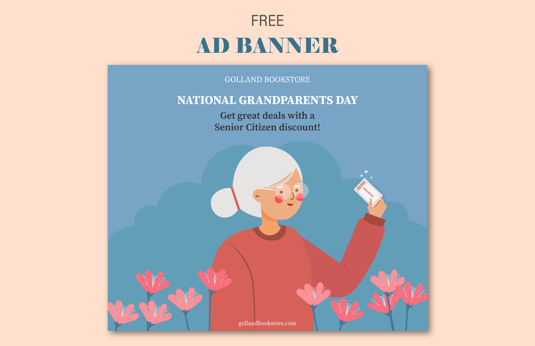 Free National Grandparents Day  Ad Banner in PDF, Illustrator, SVG, JPG