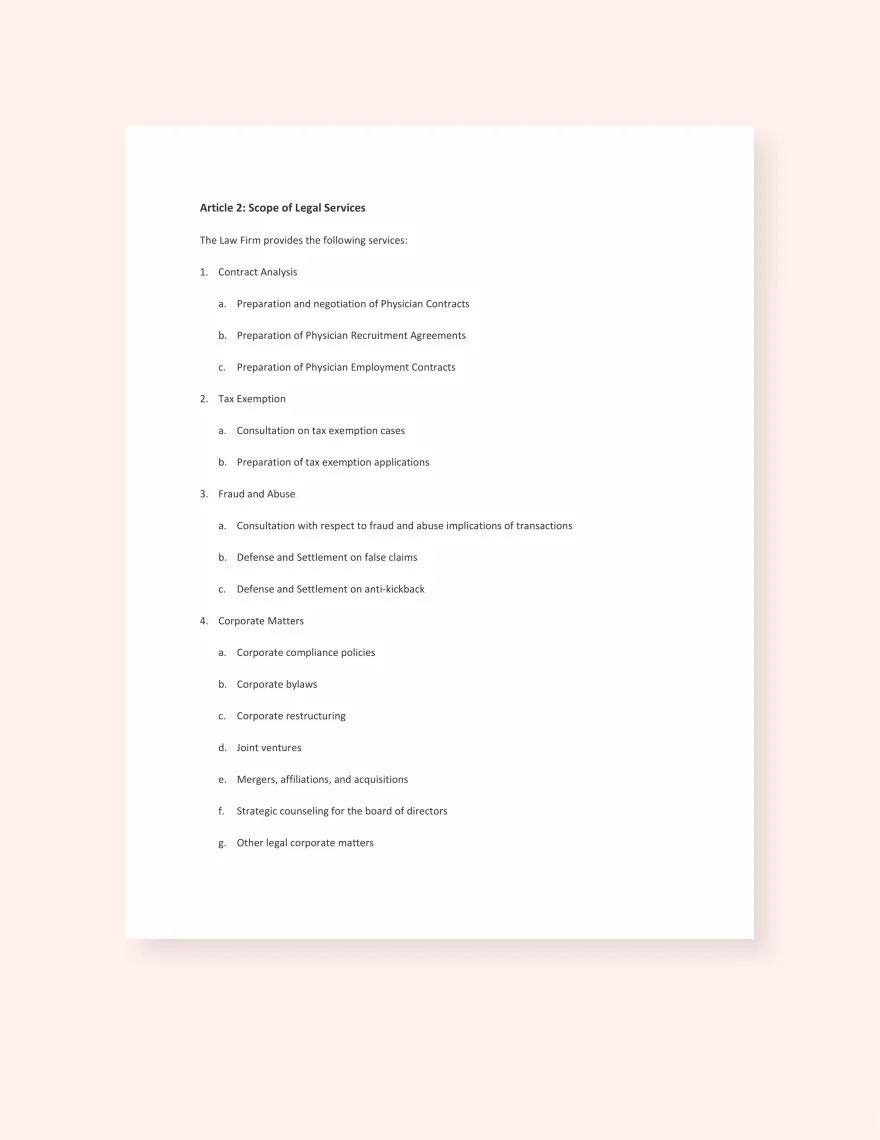 Company Contract Agreement Template