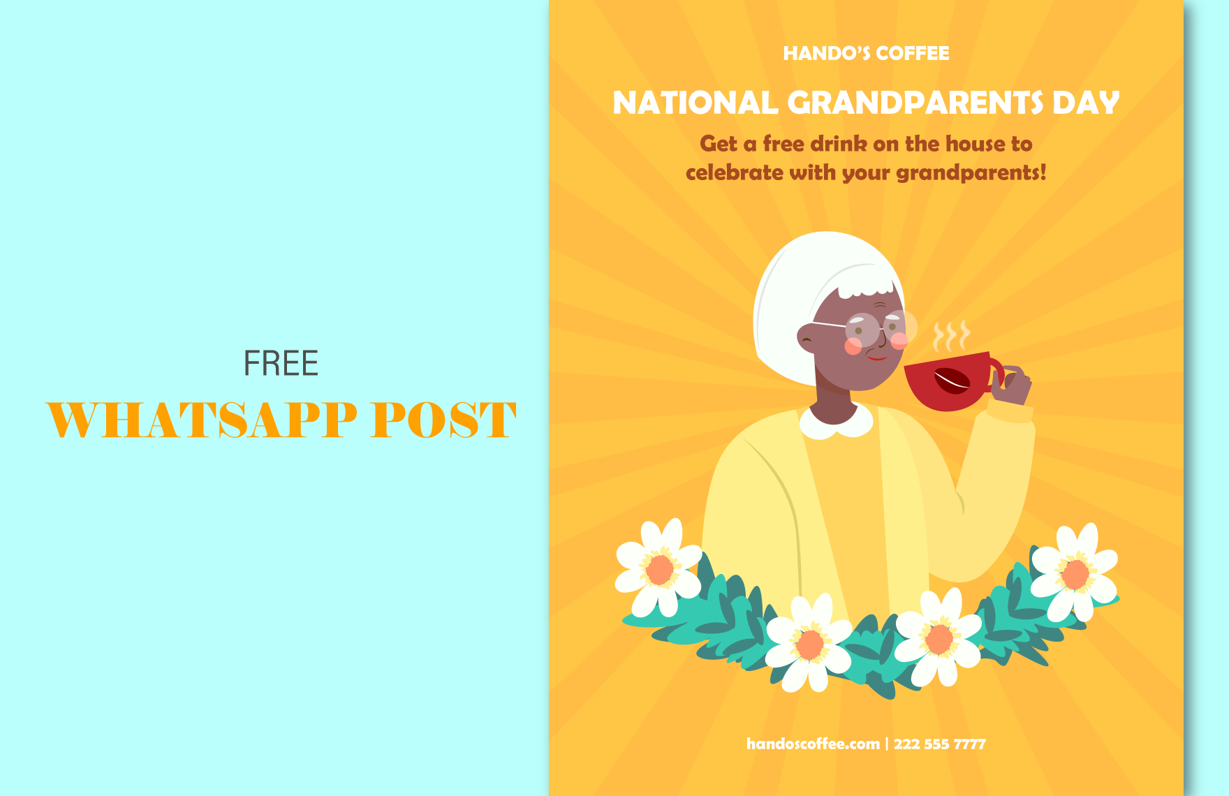 Free National Grandparents Day  Whatsapp Vertical Post in PDF, Illustrator, SVG, JPG