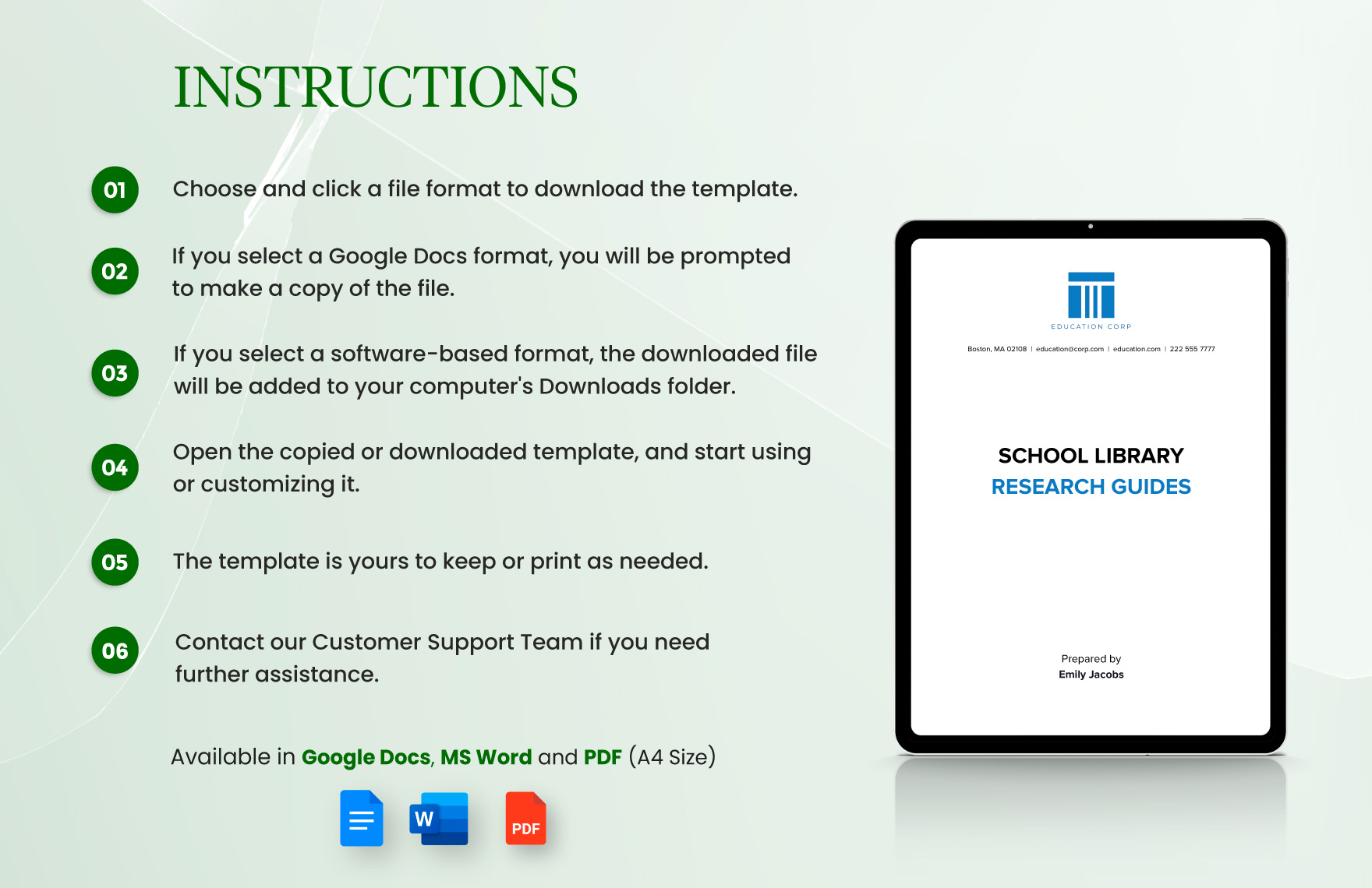 School Library Research Guides Template