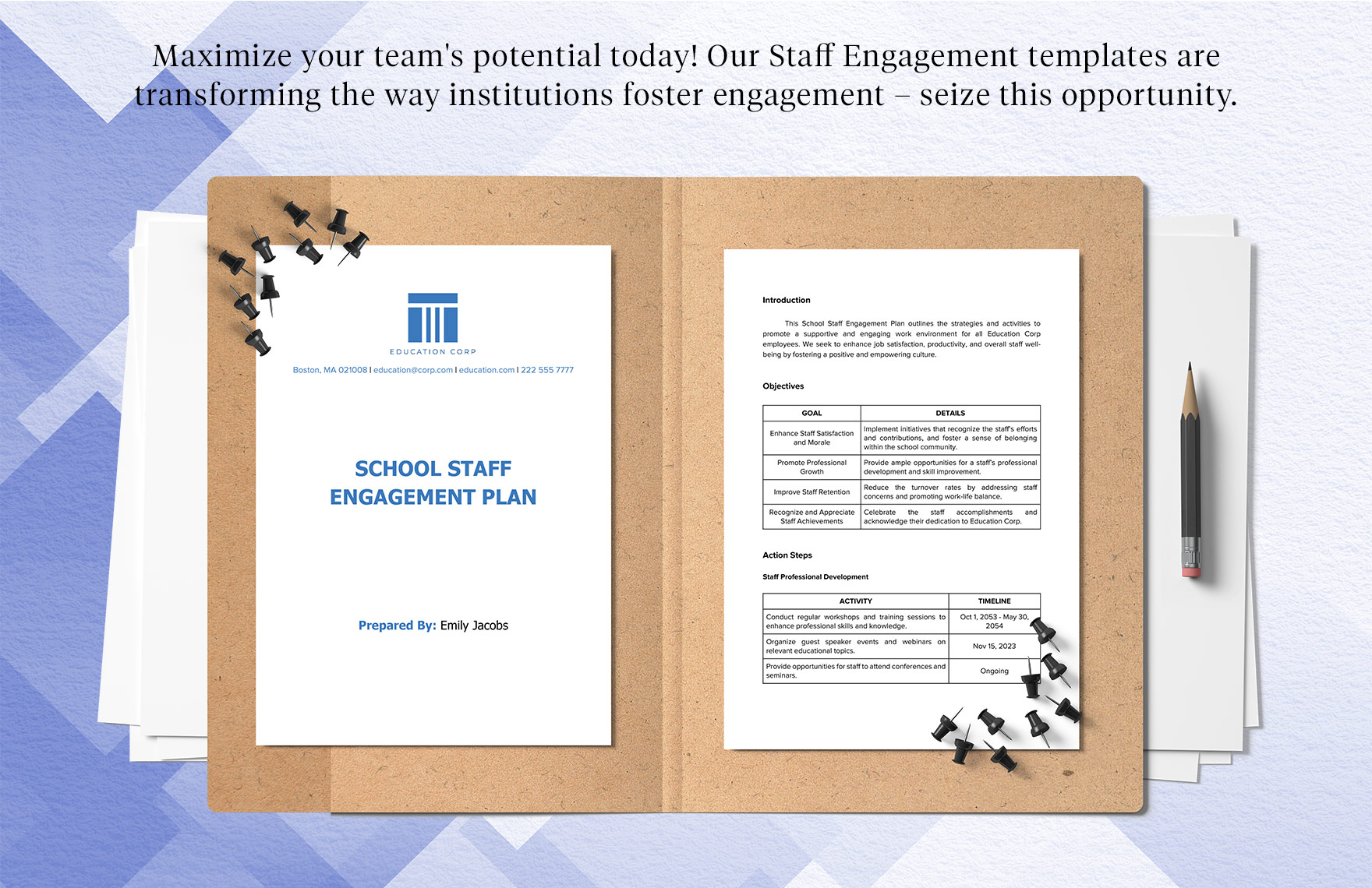 School Staff Engagement Plan Template