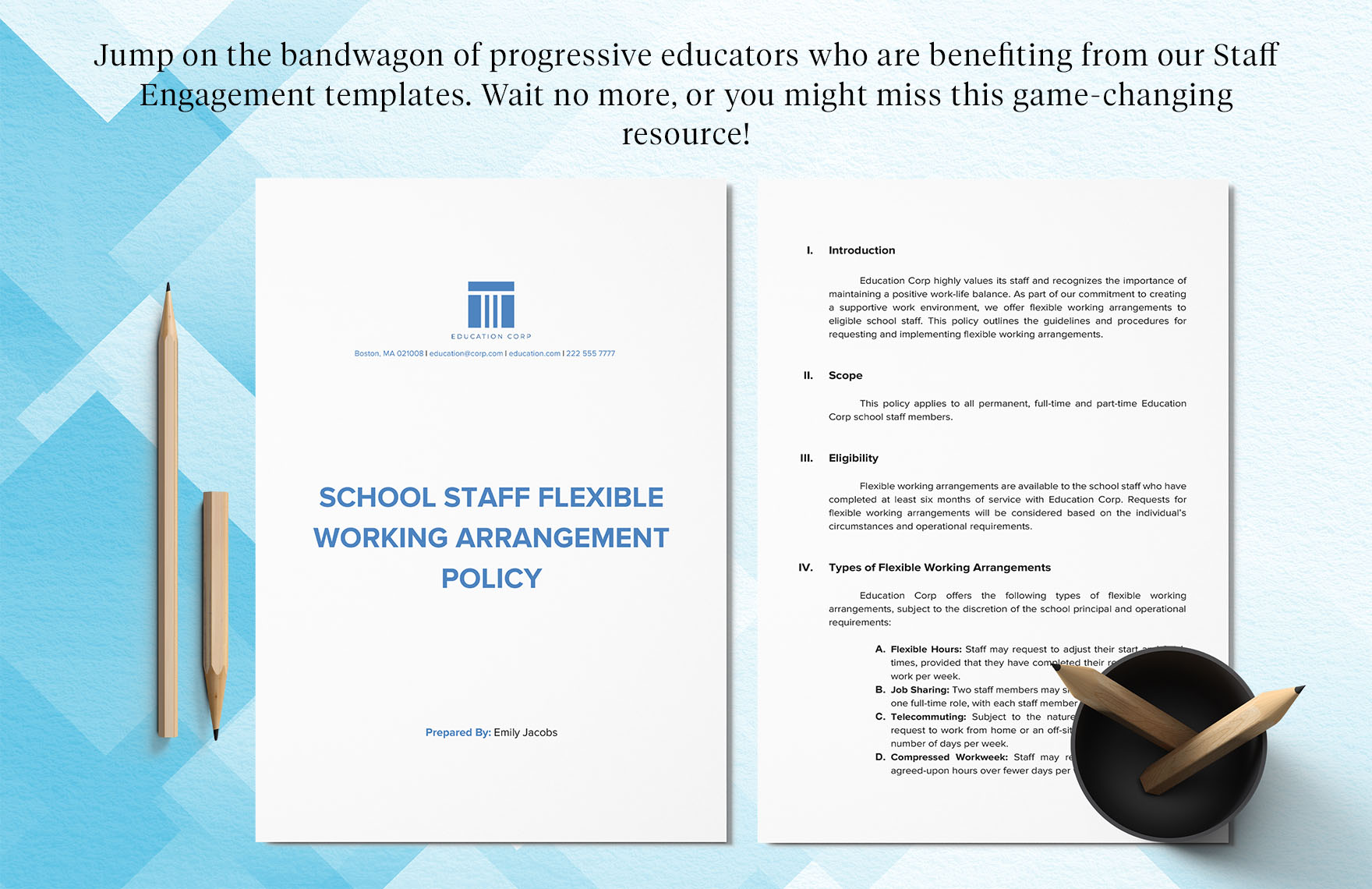 School Staff Flexible Working Arrangements Policy Template