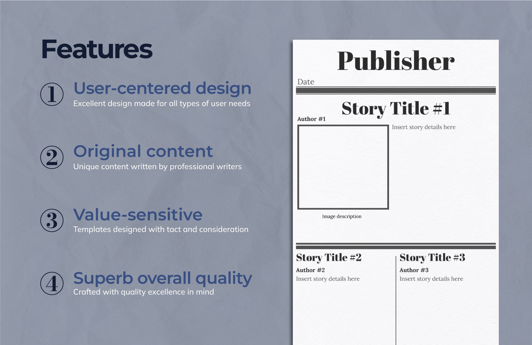 Blank News Paper Layout Template