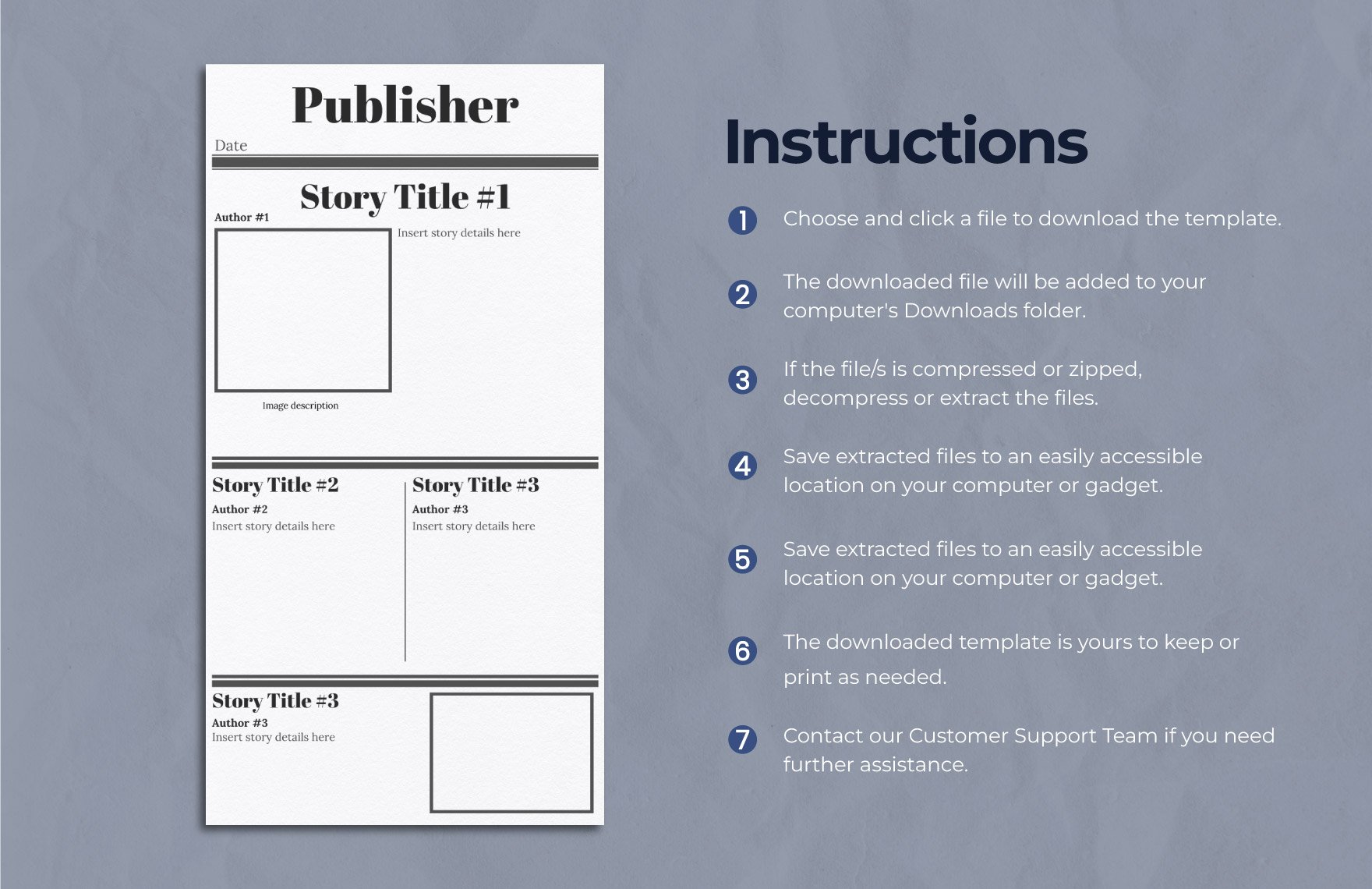 Blank News Paper Layout Template