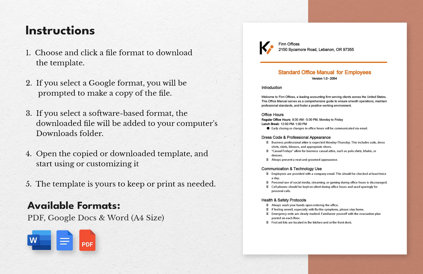 Office Manual Template
