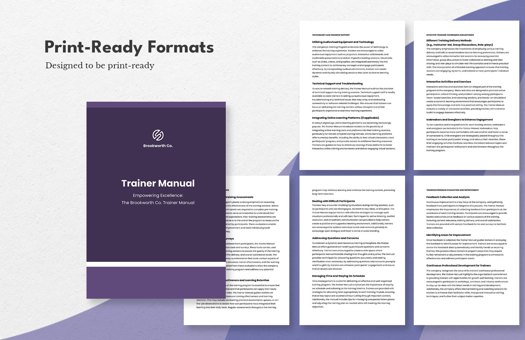 Trainer Manual Template