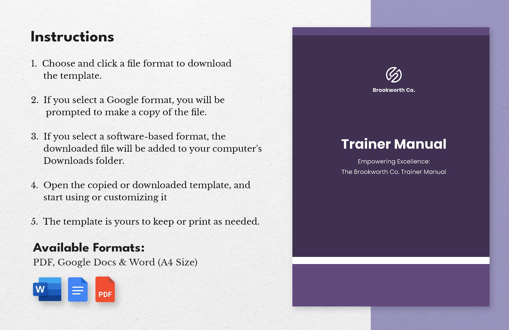 Trainer Manual Template