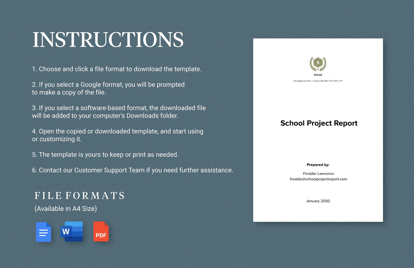 School Project Report Template