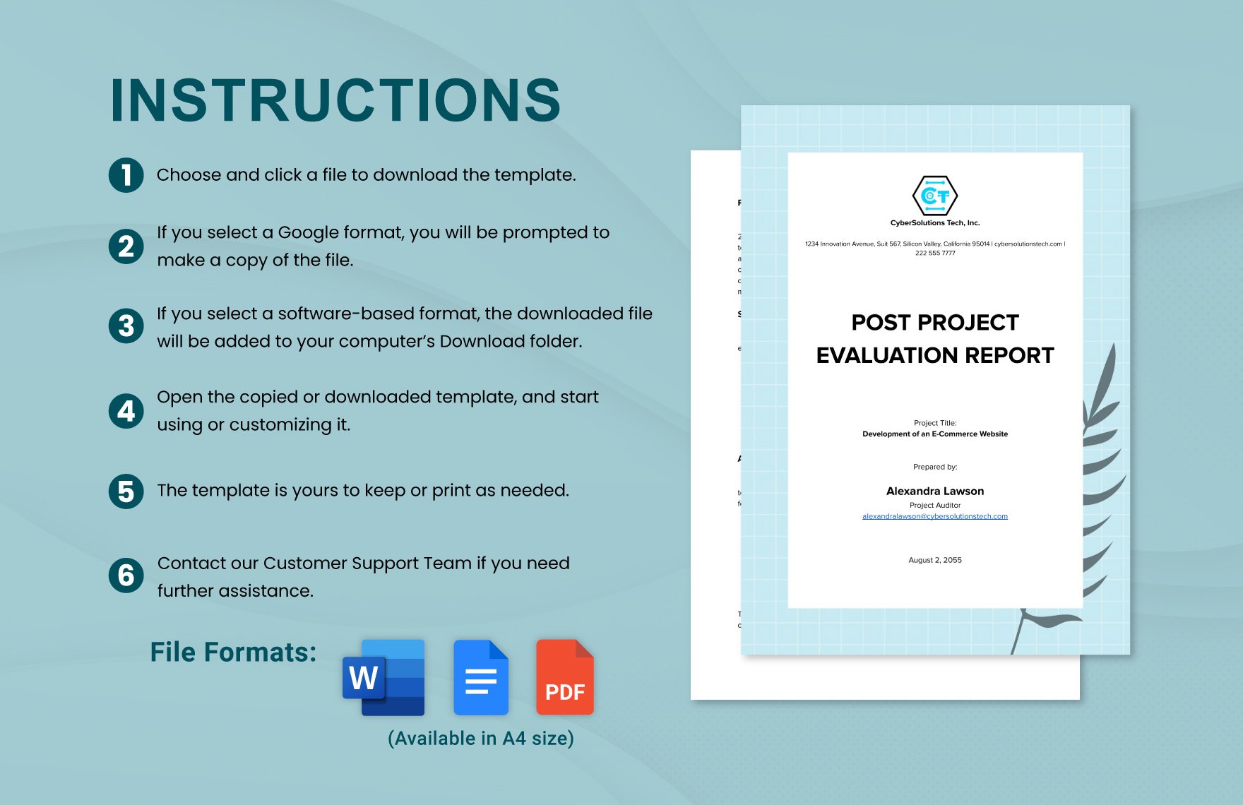 Post Project Evaluation Report Template