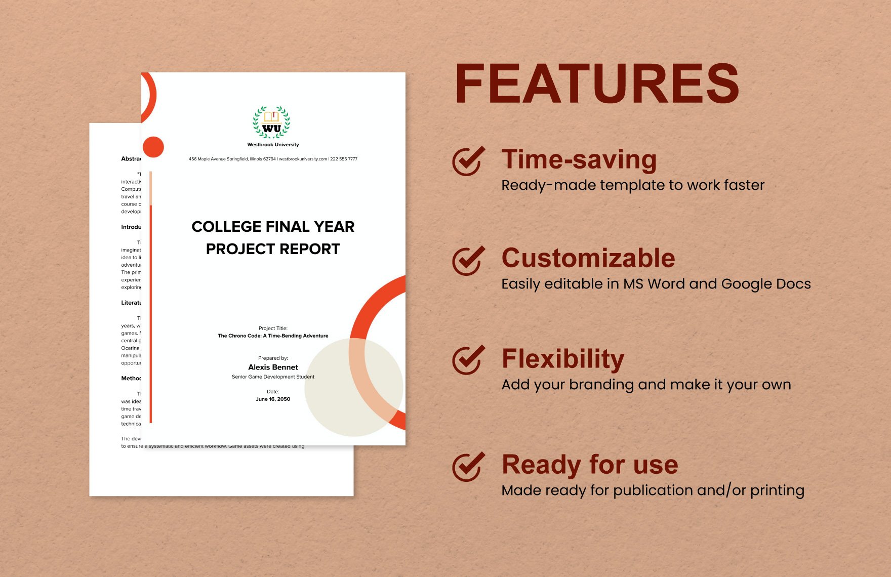 College Final Year Project Report Template