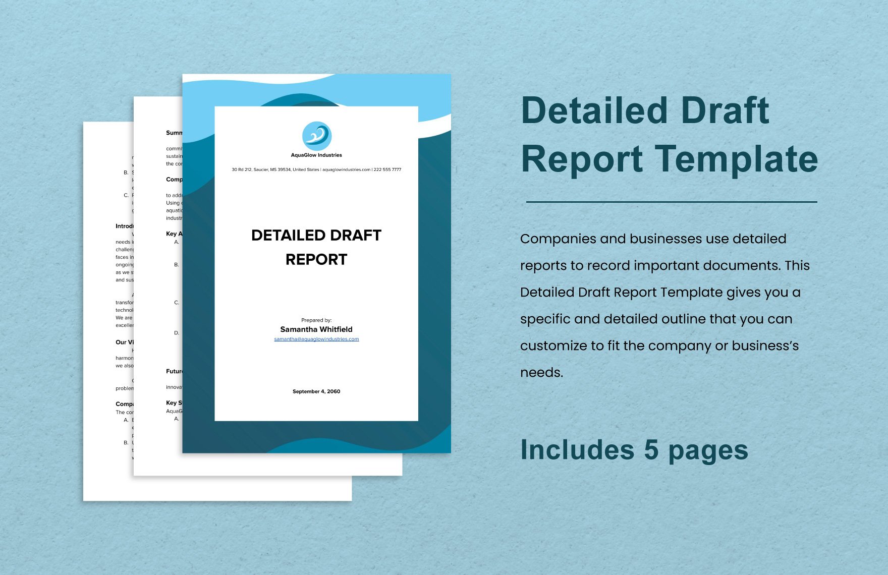 Detailed Draft Report Template in Word, Google Docs, PDF