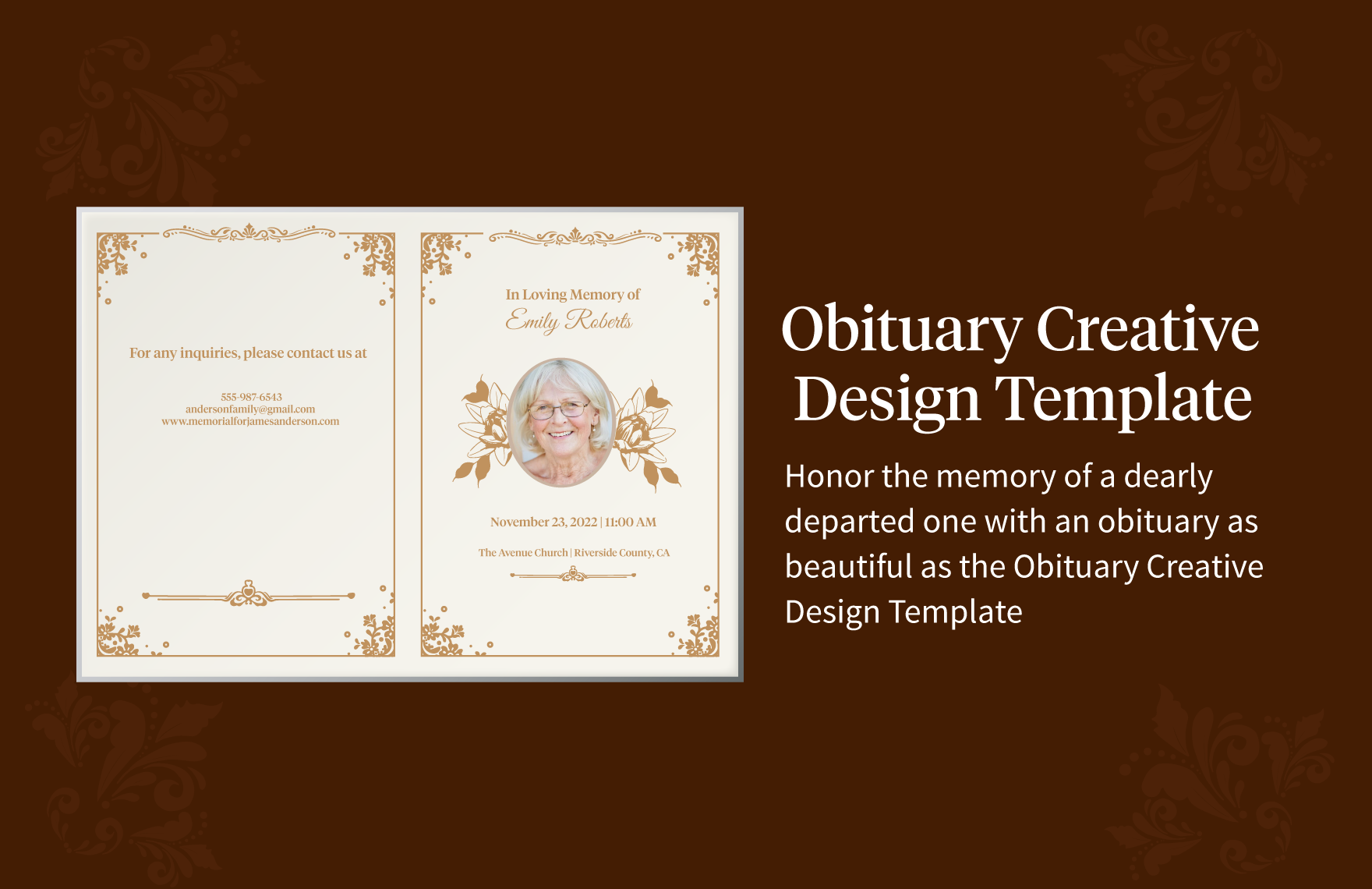 Obituary Creative Design Template