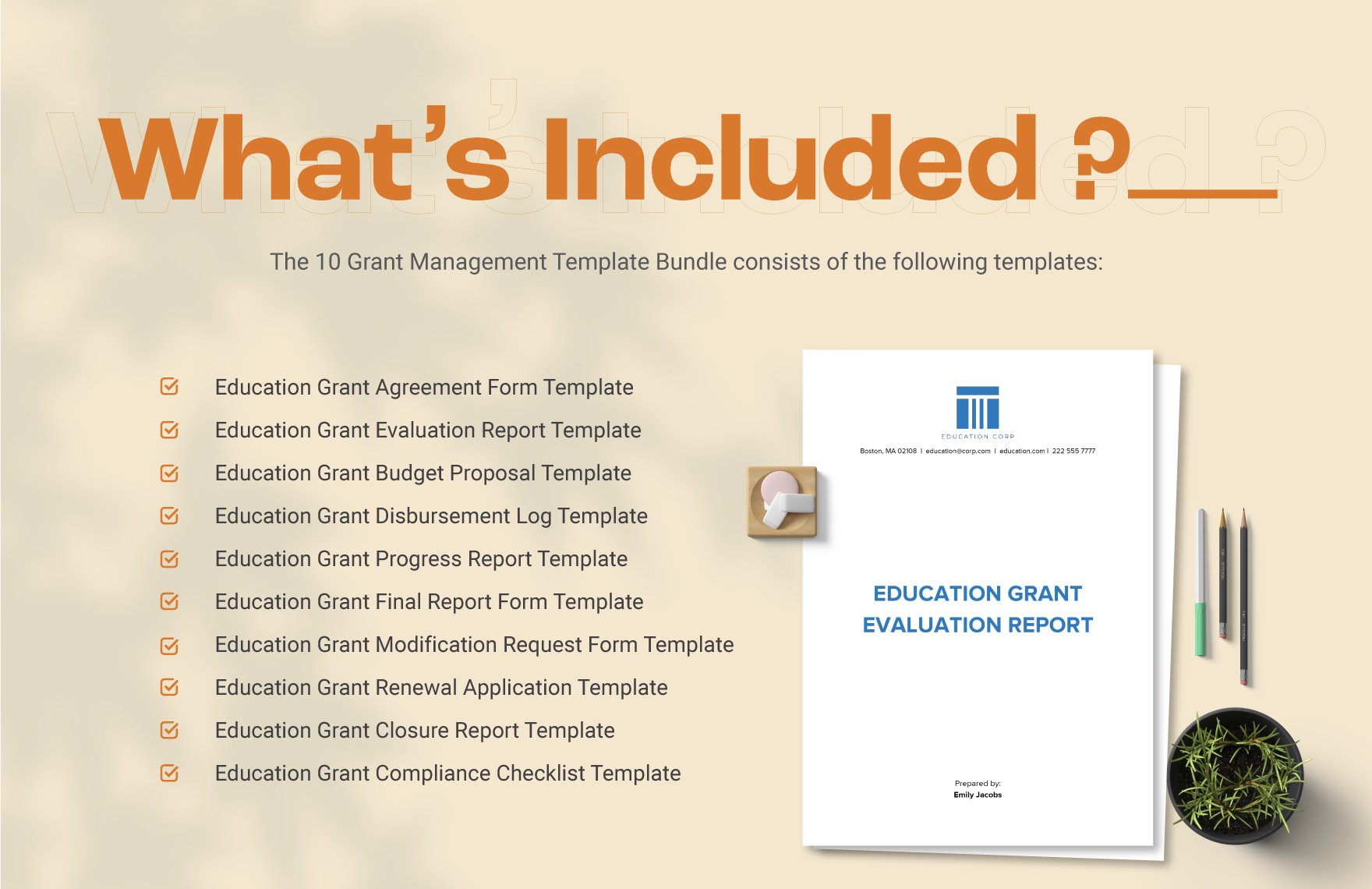 10 Education Grant Management Template Bundle