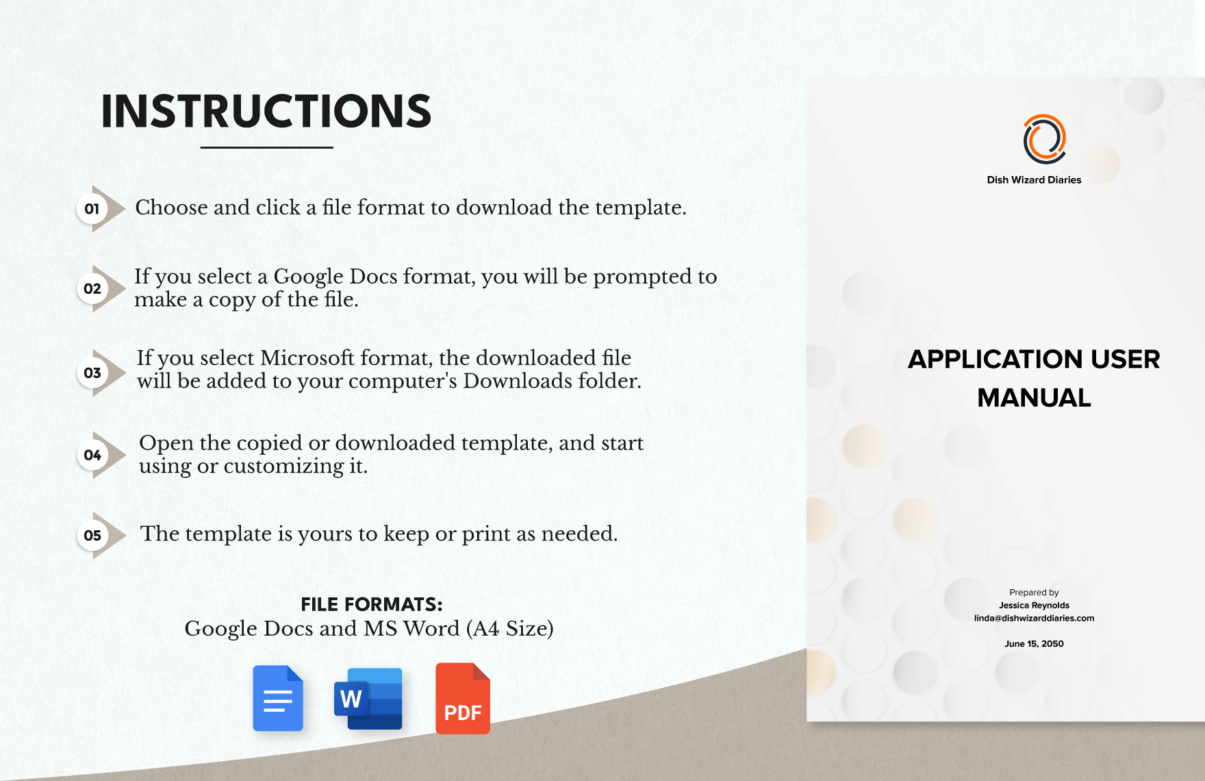 Application User Manual Template