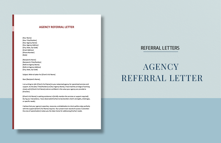 Agency Referral Letter