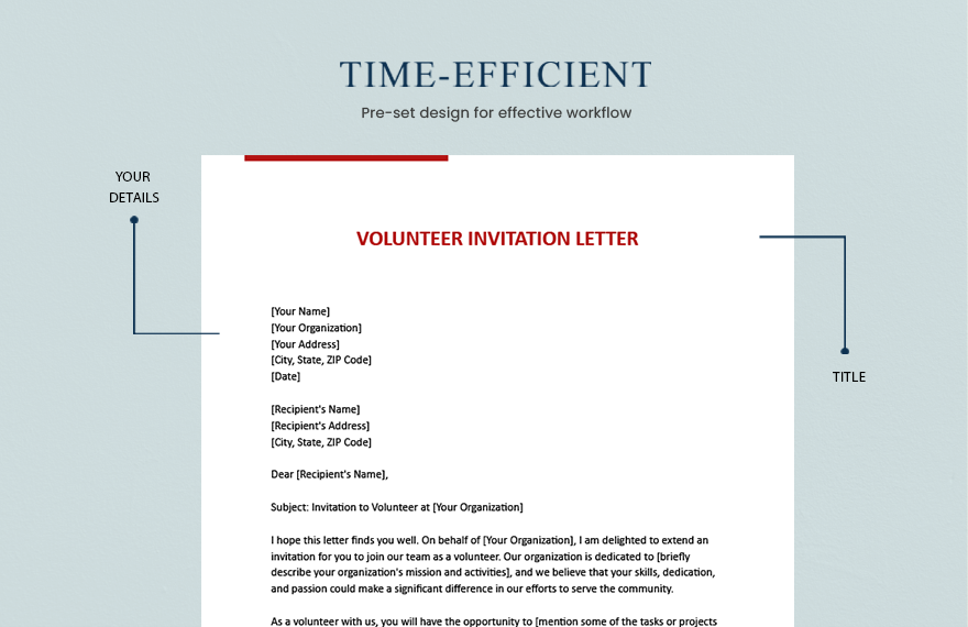 Volunteer Invitation Letter