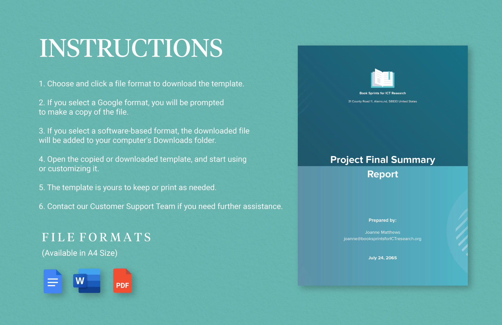 Project Final Summary Report Template