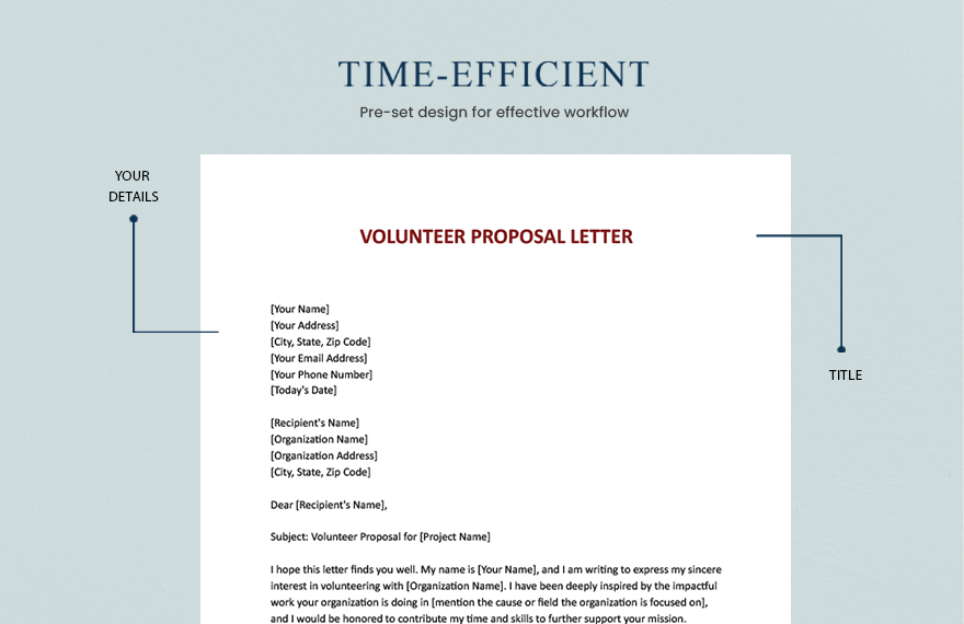 Volunteer Proposal Letter