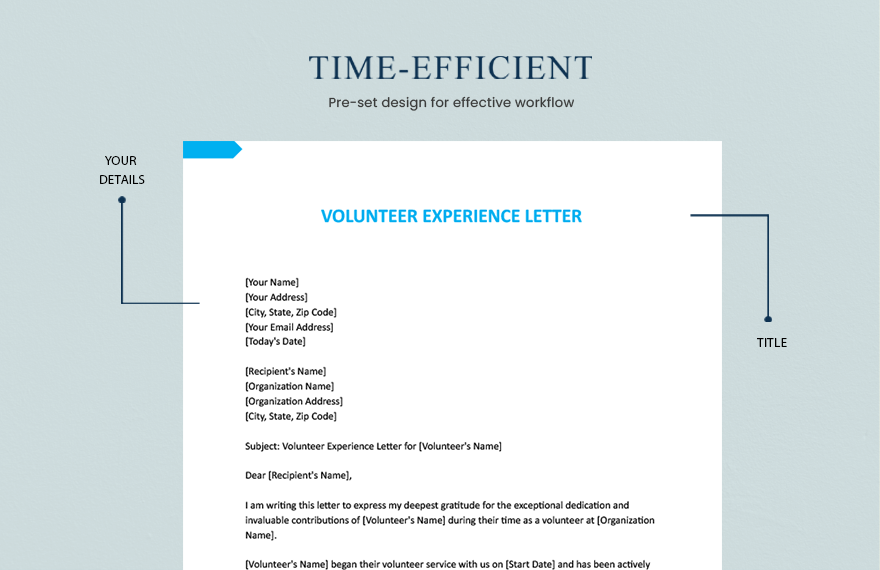 Volunteer Experience Letter