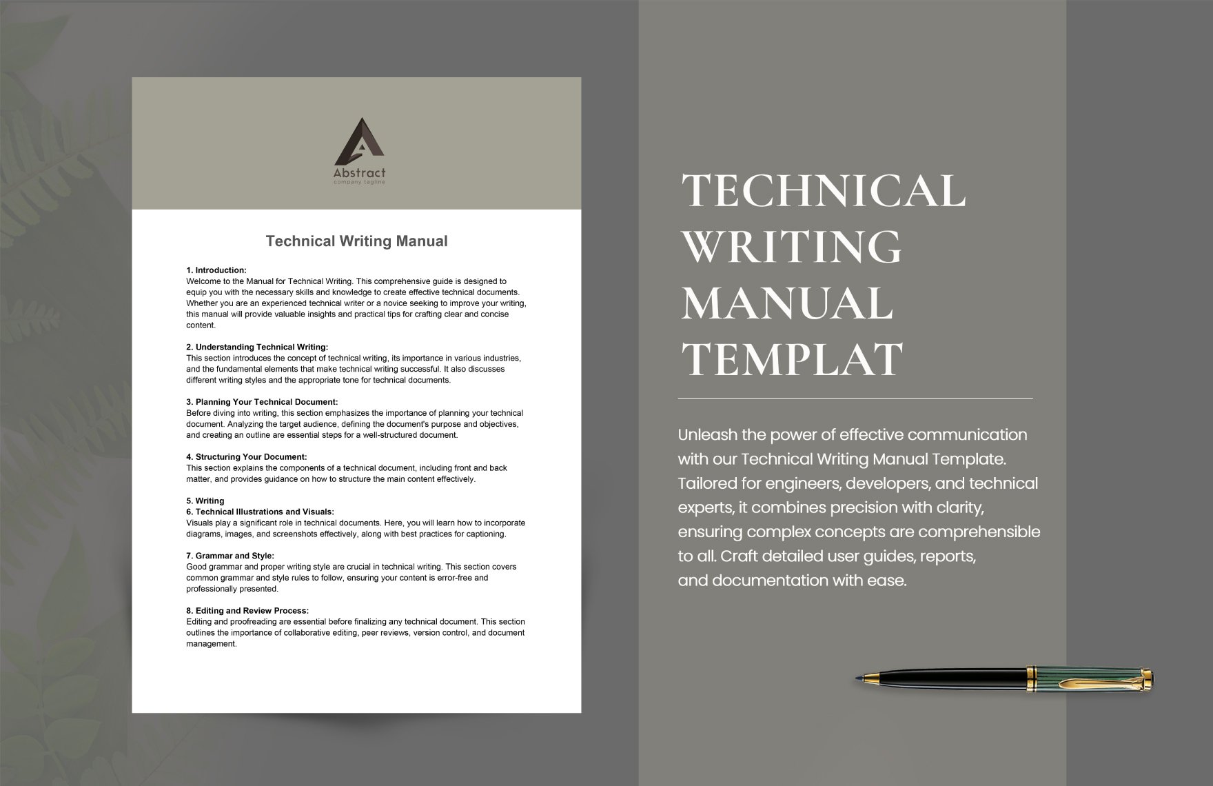 Technical Writing Manual Template