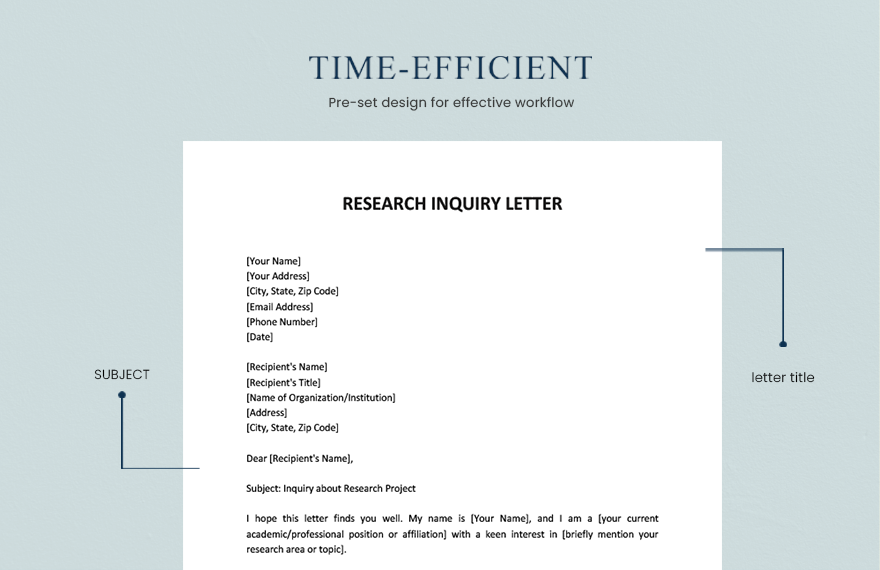 Research Inquiry Letter