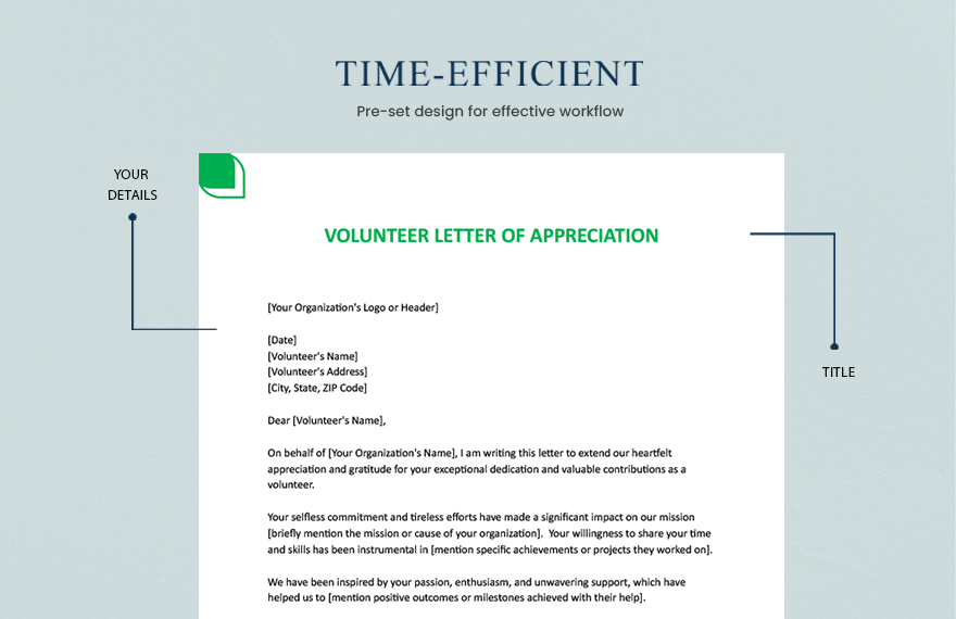 Volunteer Letter Of Appreciation